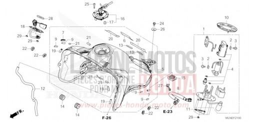 RESERVOIR A CARBURANT/POMPE A CARBURANT (1) CRF1100AS de 2025